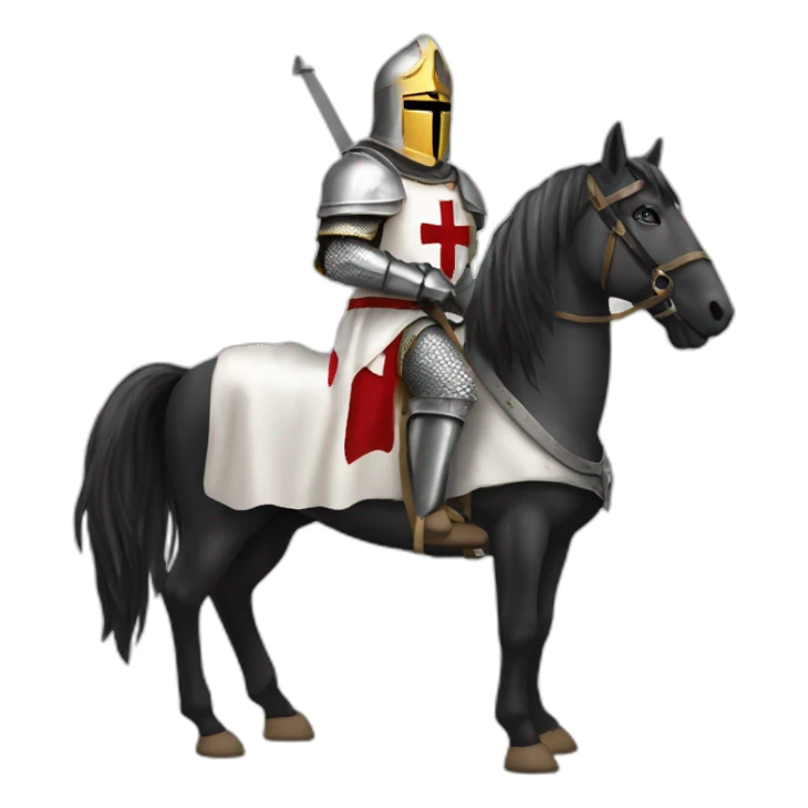 Knights Templar with horse sticker