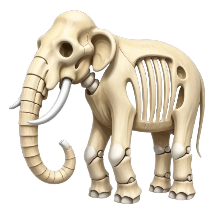 skeleton of a mammoth sticker