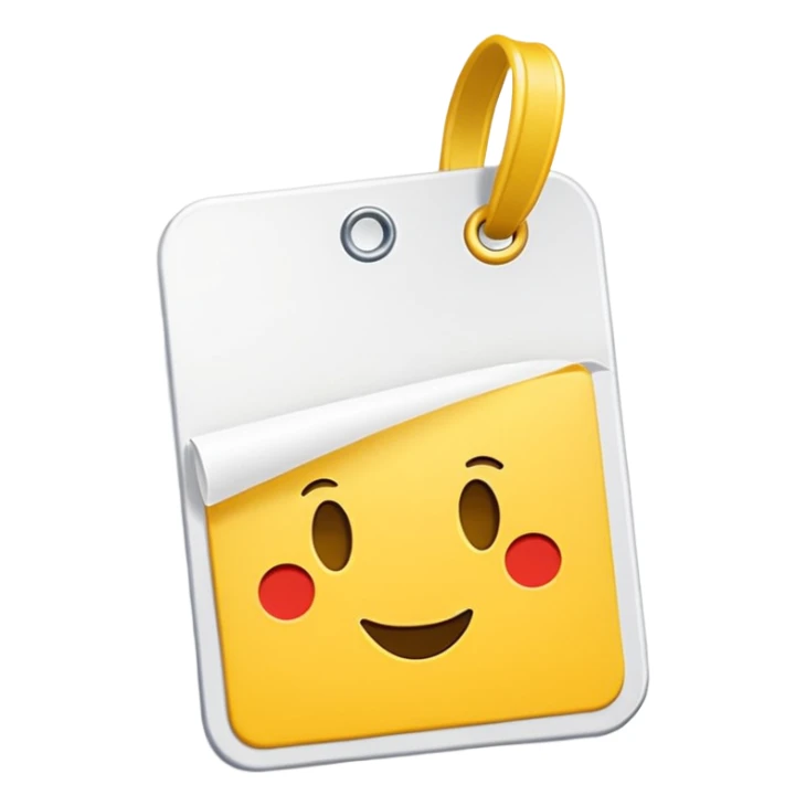  yellow white Price tag sticker