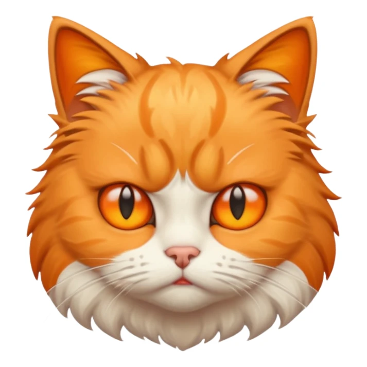 a cat is sad and mad sticker