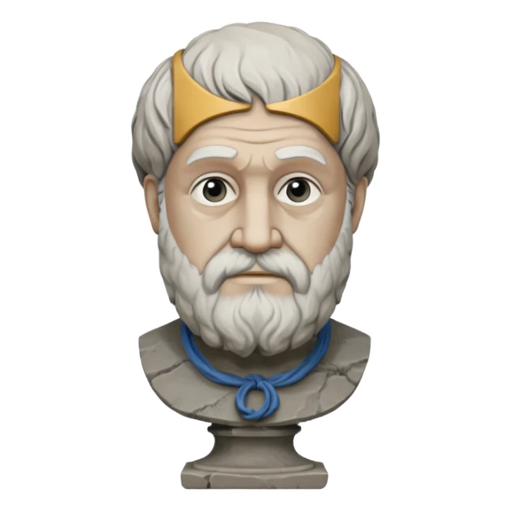 stone bust of Aristotle sticker