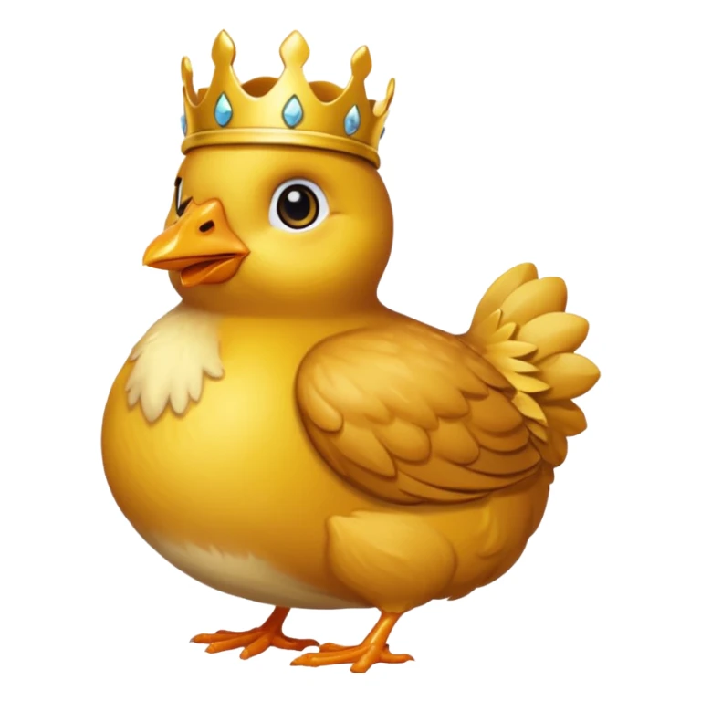 Un poussin mignon avec une couronne  sticker