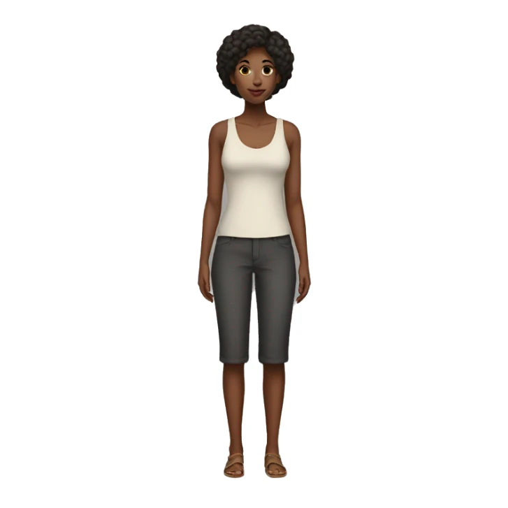 black women full body mid 20s sticker