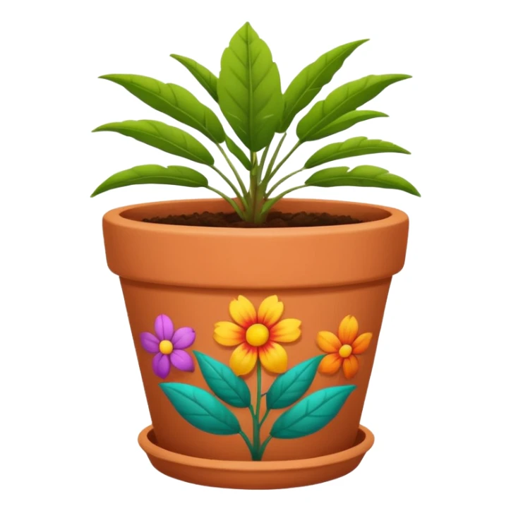 gardening plant pot color change sticker