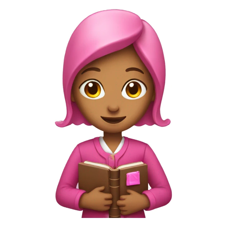 Lady holding a pink Bible sticker