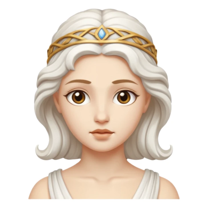 greek goddess sculpture face sticker