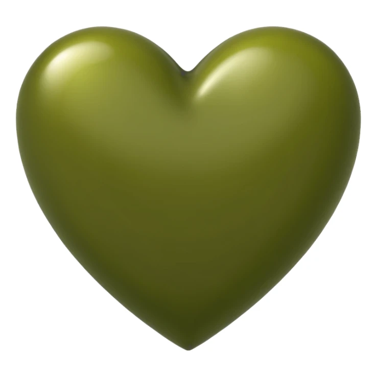 olive green heart  imogjies sticker