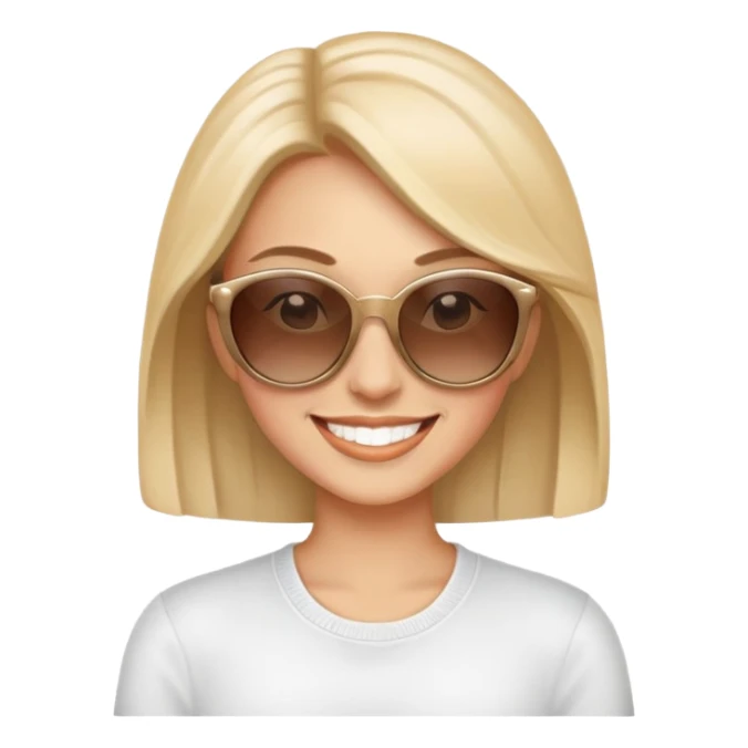 Woman wearing sunglasses smiling sticker