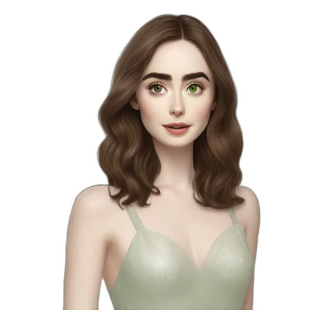 lily-collins-with-green-eyes sticker