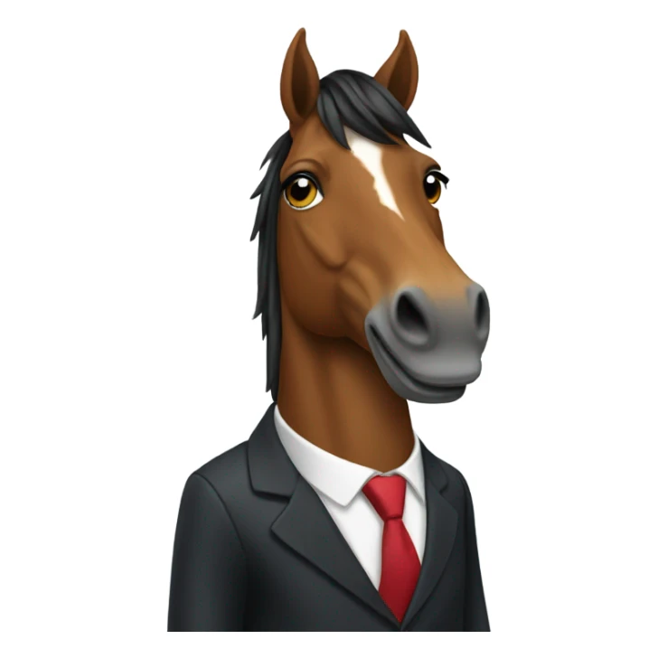 Horse in a suit sticker