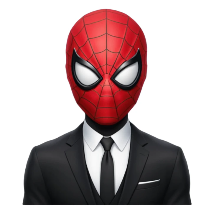 Full Black colored  suit spider man sticker