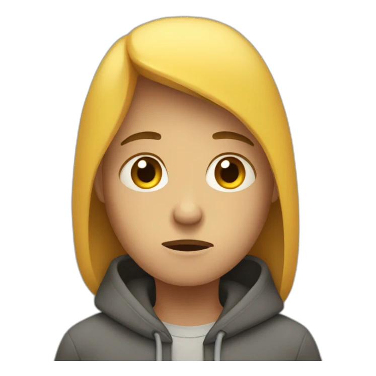 Depressed person sticker