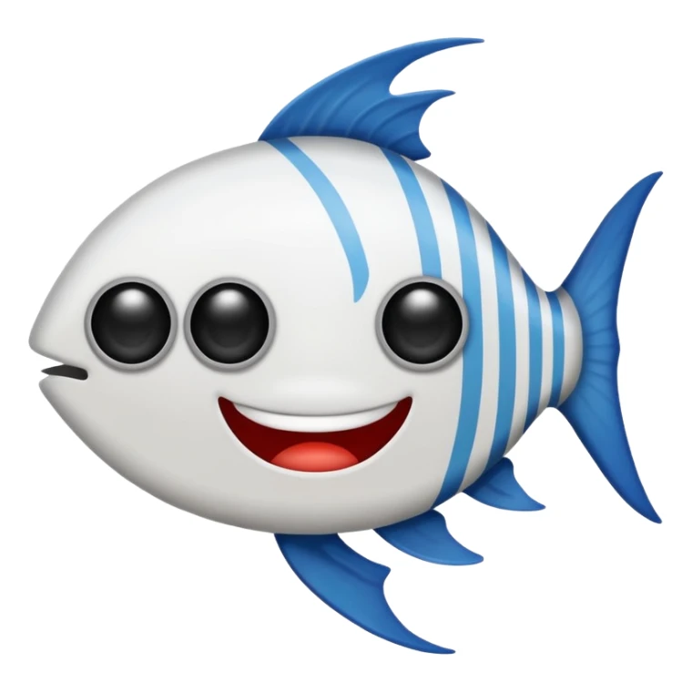 ios fishbone emoji x eyes sticker