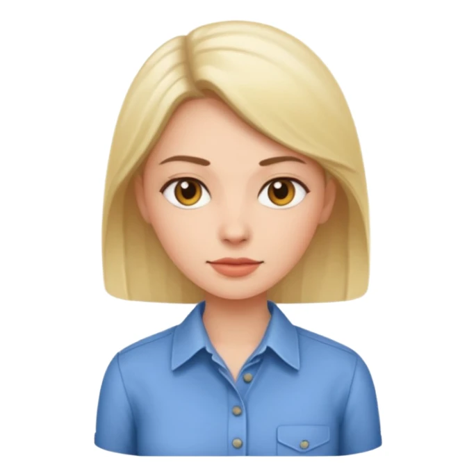 woman in a buttoned shirt sticker