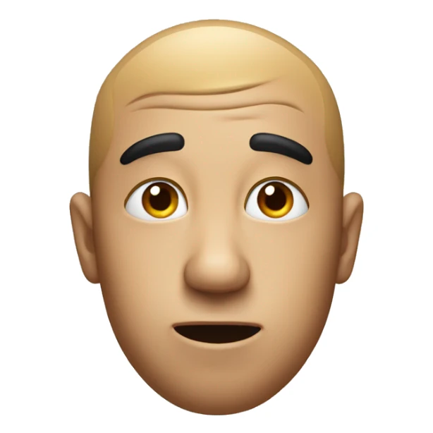 Head tilting face with eyebrows raised in disbelief sticker