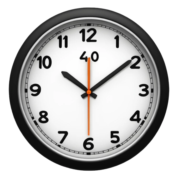 Clock that says 4:00 am sticker