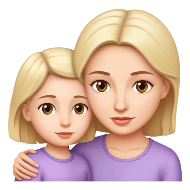 Mommy and daughter  sticker