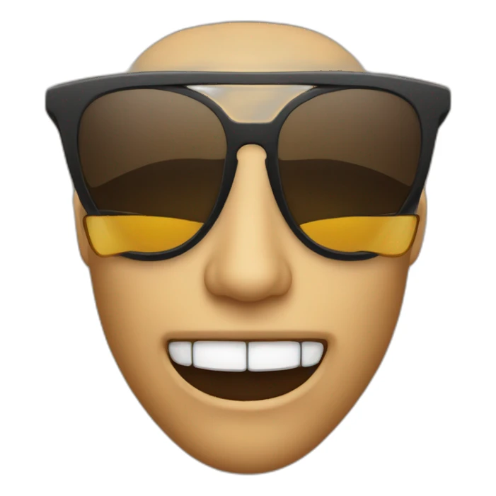 Sunglasses emoji but not smiling sticker