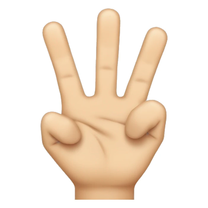 a hand with the second and third fingers crossed with finger four down  sticker