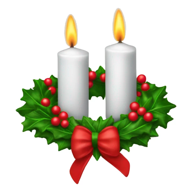 Advent Wreath four candles and bow sticker