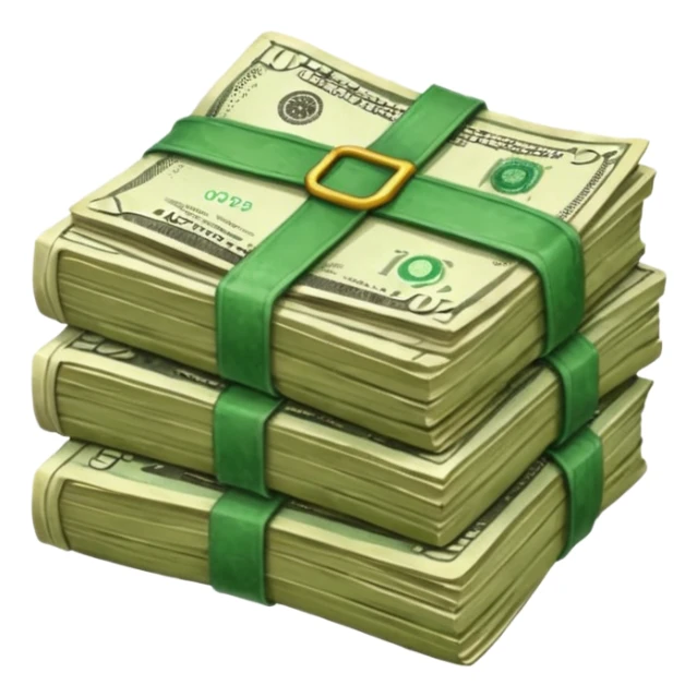 old cash stack sticker