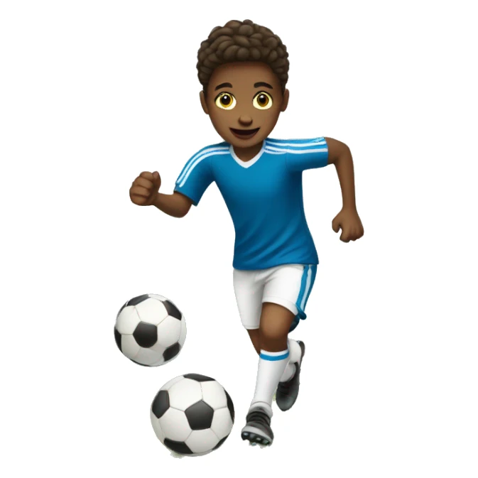 teenager play soccer sticker