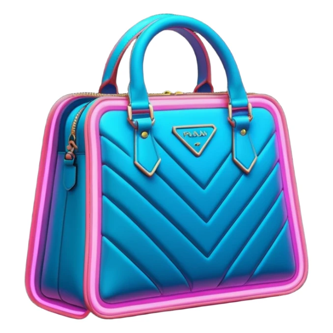 Prada neon cyberpunk style bag  sticker