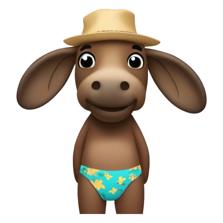 moose in bikini sticker