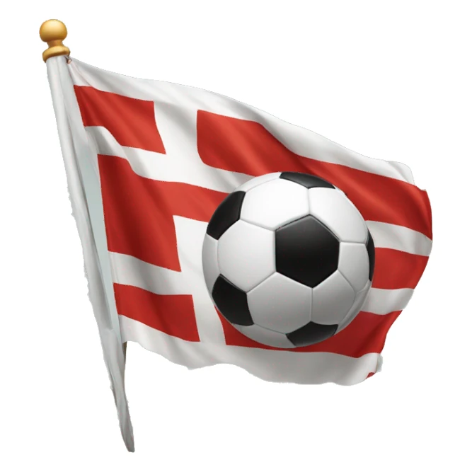 St George’s flag with a soccer ball sticker