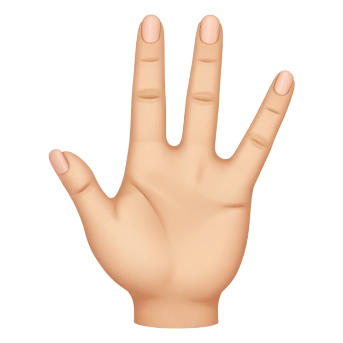 Hand with 5 finger all up except middle finger is down  sticker