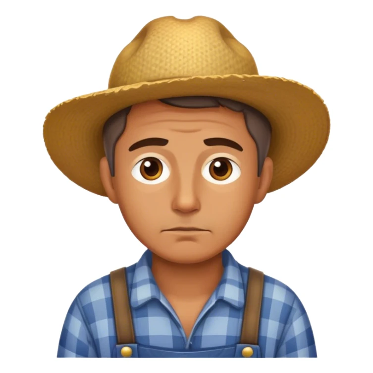 Un agriculteur pensif sticker