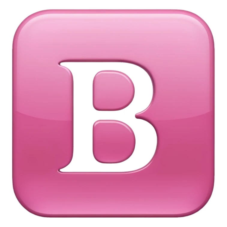 Alphabet B Pink sticker
