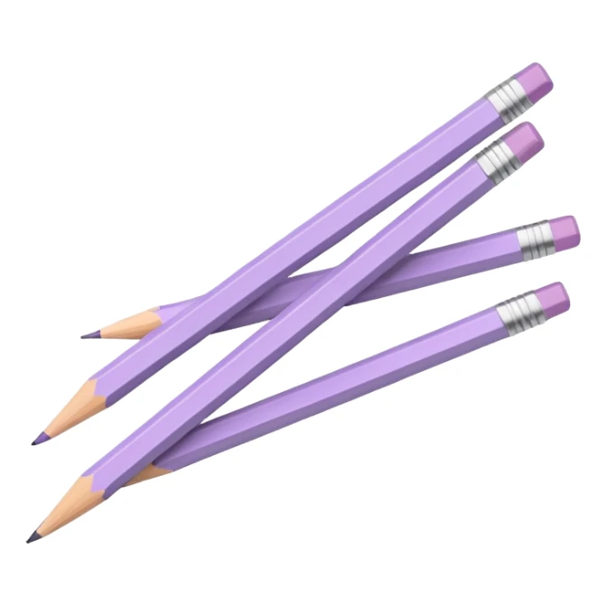 Pale Purple pencils for drawing sticker
