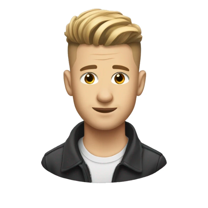 Tyler Blevins with a low taper fade sticker