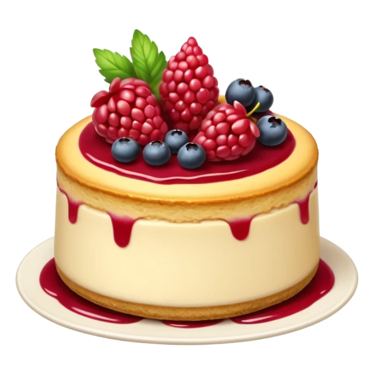Thick and tall cheesecakes with berries on top sticker