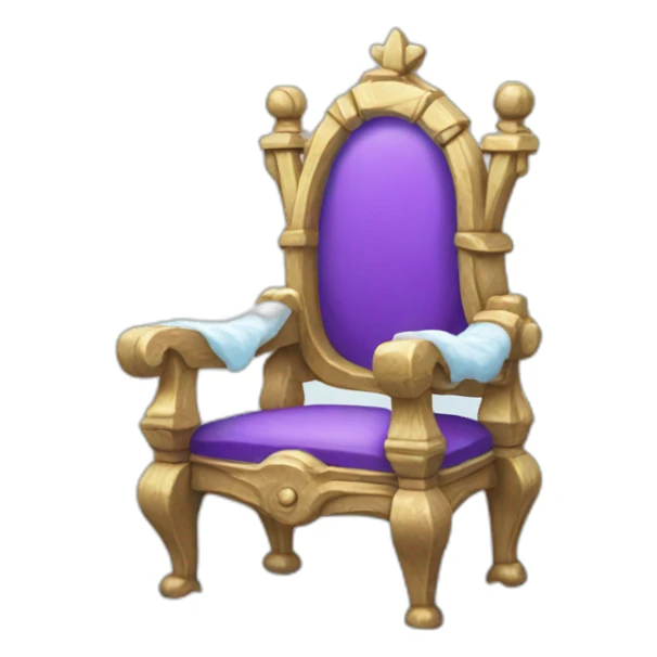 santa throne made of ice sticker