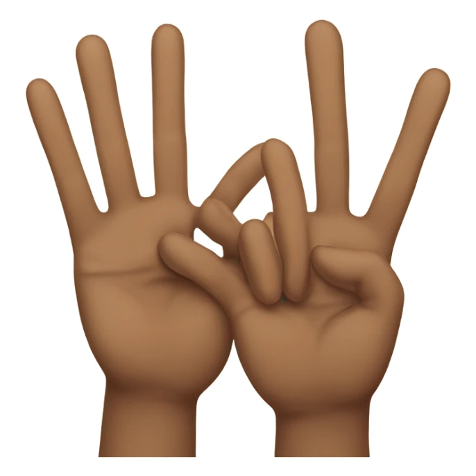 Peace sign with hands and kissy face sticker