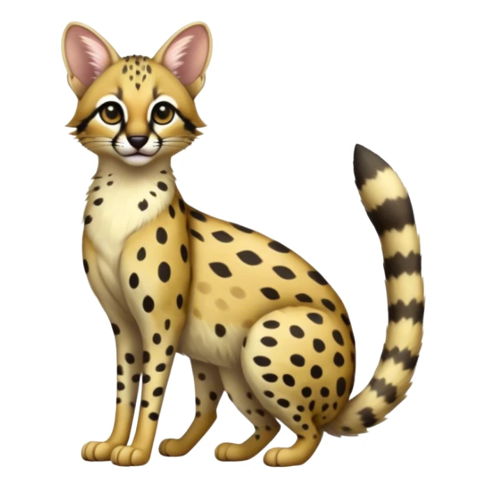 Serval-Genet-Civet-hybrid, full body sticker