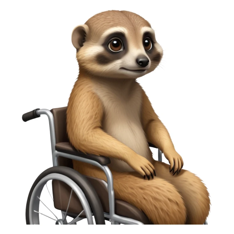 Meerkat in a wheelchair  sticker