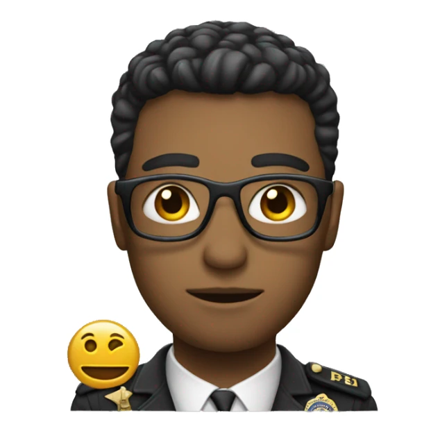 Man with fbi agent badge sticker