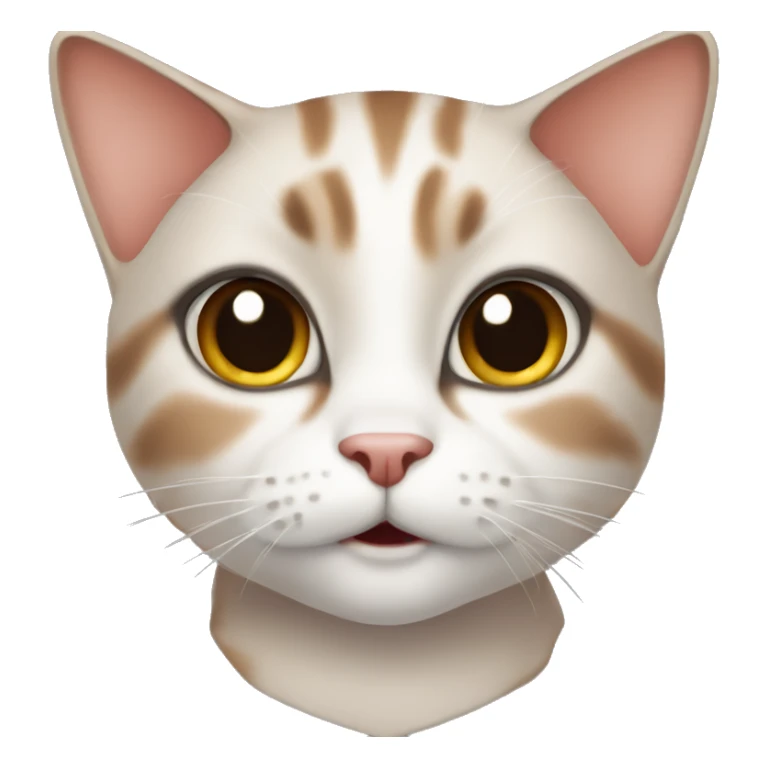 coquette cat with super brown eyes  sticker