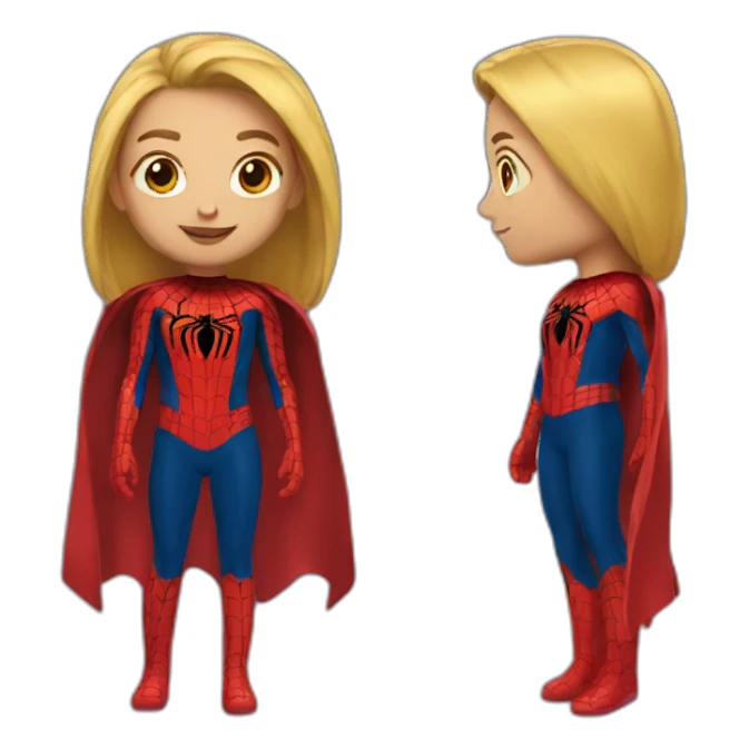 Spidrman girl  sticker