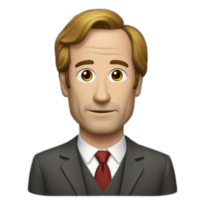 Saul goodman with thinner hair sticker