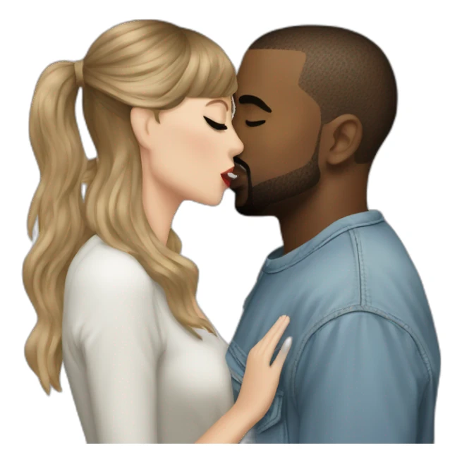 taylor swift and kanye west making out sticker