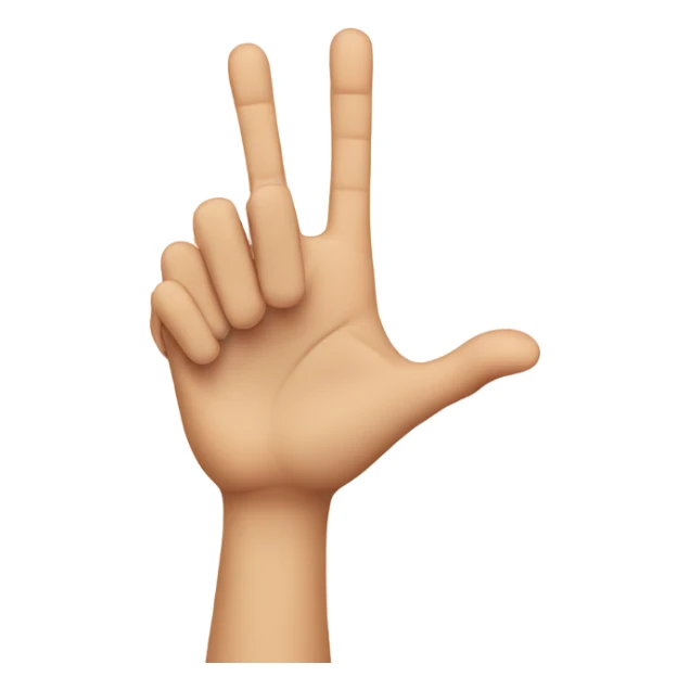 hand holding up four fingers  sticker