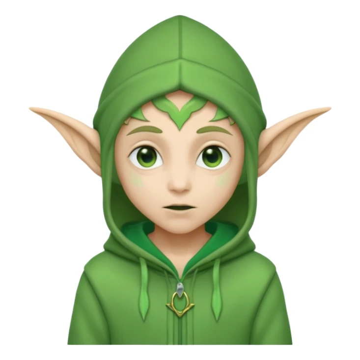 Aliens Green, hoodie, elf ears sticker