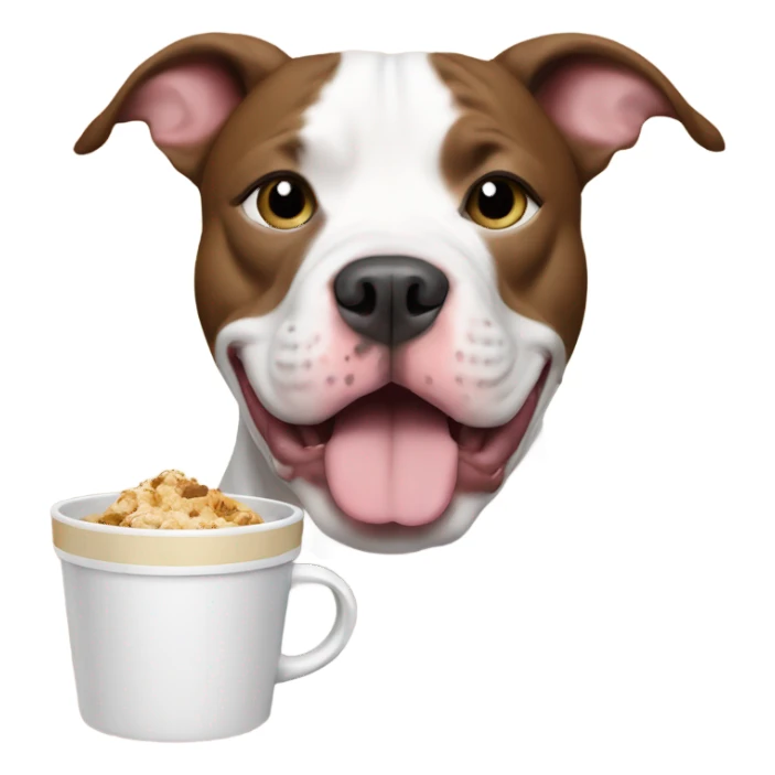 Pitbull with pup cup sticker