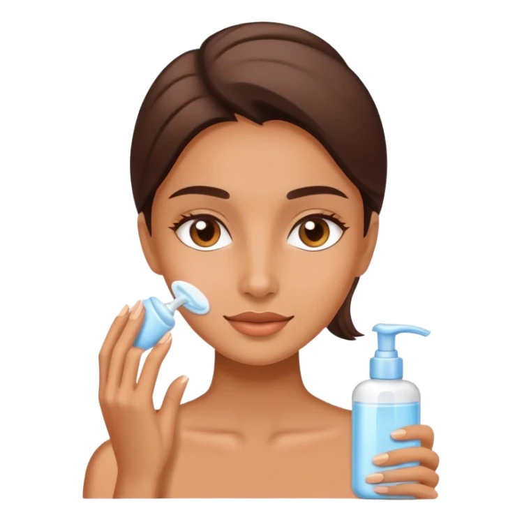 Girl doing skin care  sticker