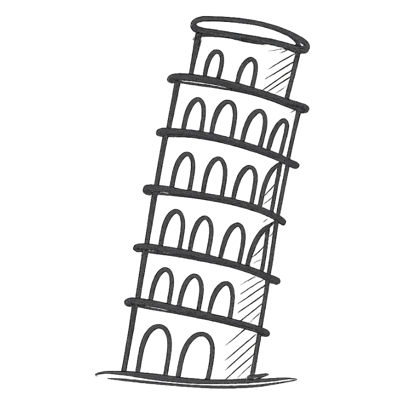 Leaning Tower of Pisa sticker