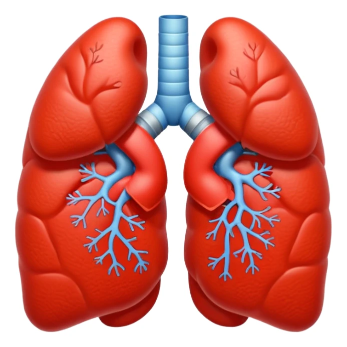 very simple cartoonish lungs emoji sticker